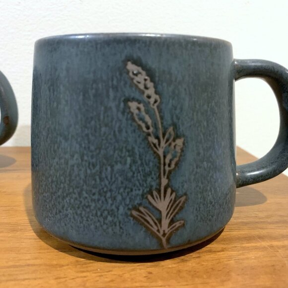 SOLD Hearth and & Hand Blue Stoneware Wheat Stem Coffee Mug / Tea Cup NEW 2022 - Picture 4 of 6